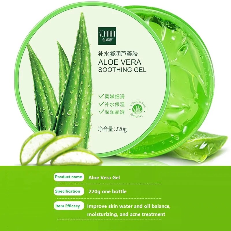 Aloe Vera Gel Natural Face Creams Moisturizer - Acne Treatment, Sun Repair Cream, Skin Care Smoothing