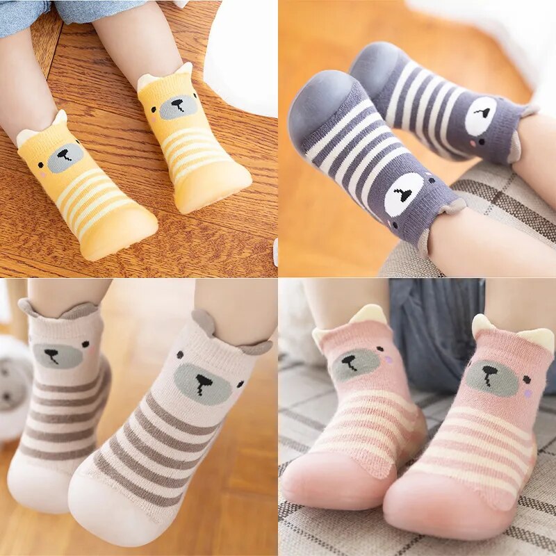 Baby Non-Slip Sock Shoes (Grey)