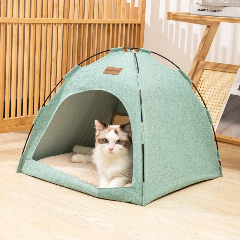 Cat and Puppy Indoor Teepee Tent with Cushion