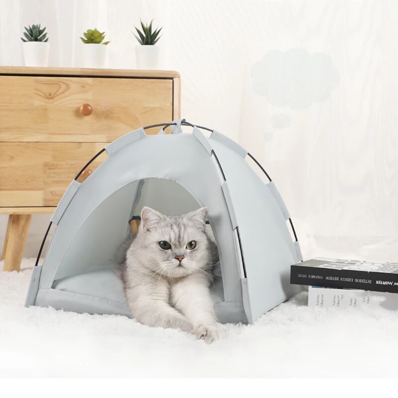 Cat and Puppy Indoor Teepee Tent with Cushion