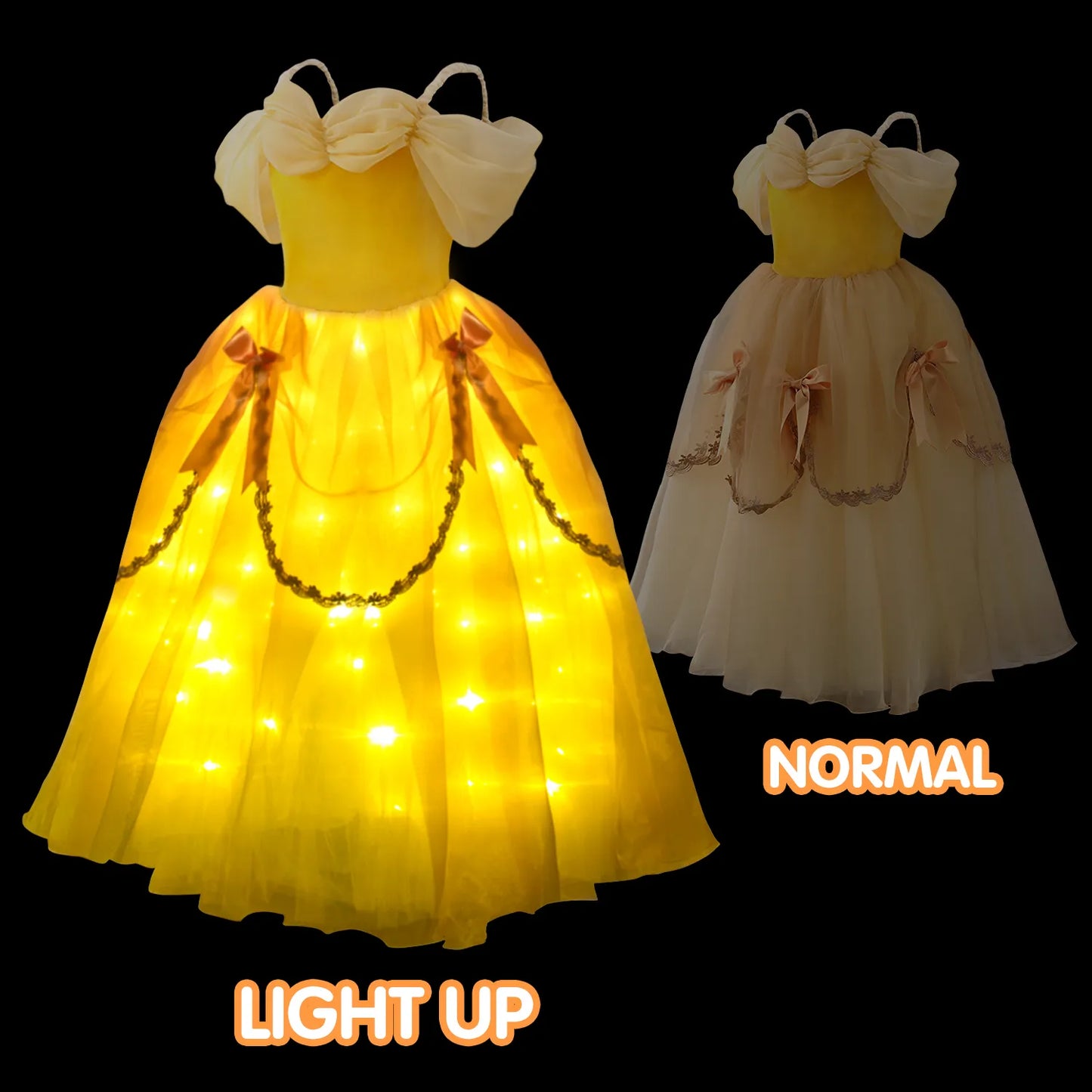 Beauty and The Beast Princess Belle LED Light Up Dress