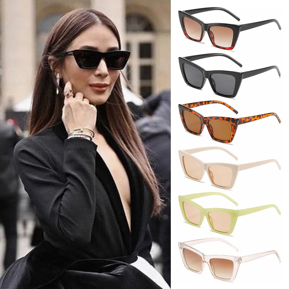 Trendy Square Fashion Cat Eye Sunglasses