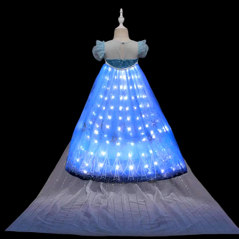 Frozen Princess Elsa LED Light Up Dress