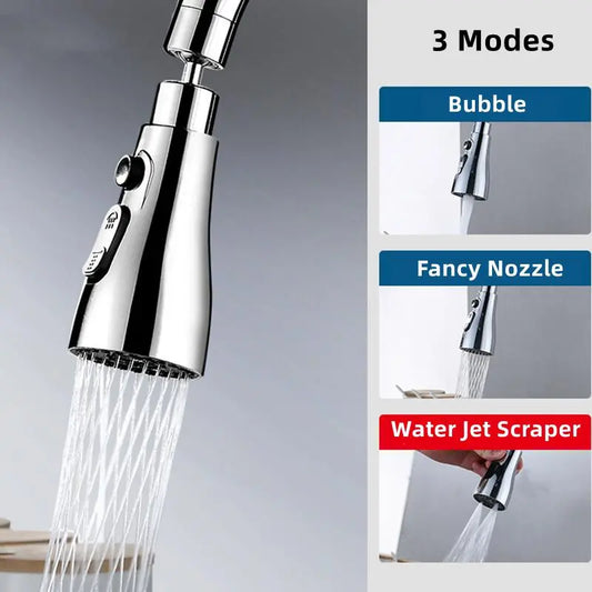 Water Jet Scraper 360° Gourmet Kitchen Sink Faucet with Water Tap Nozzle