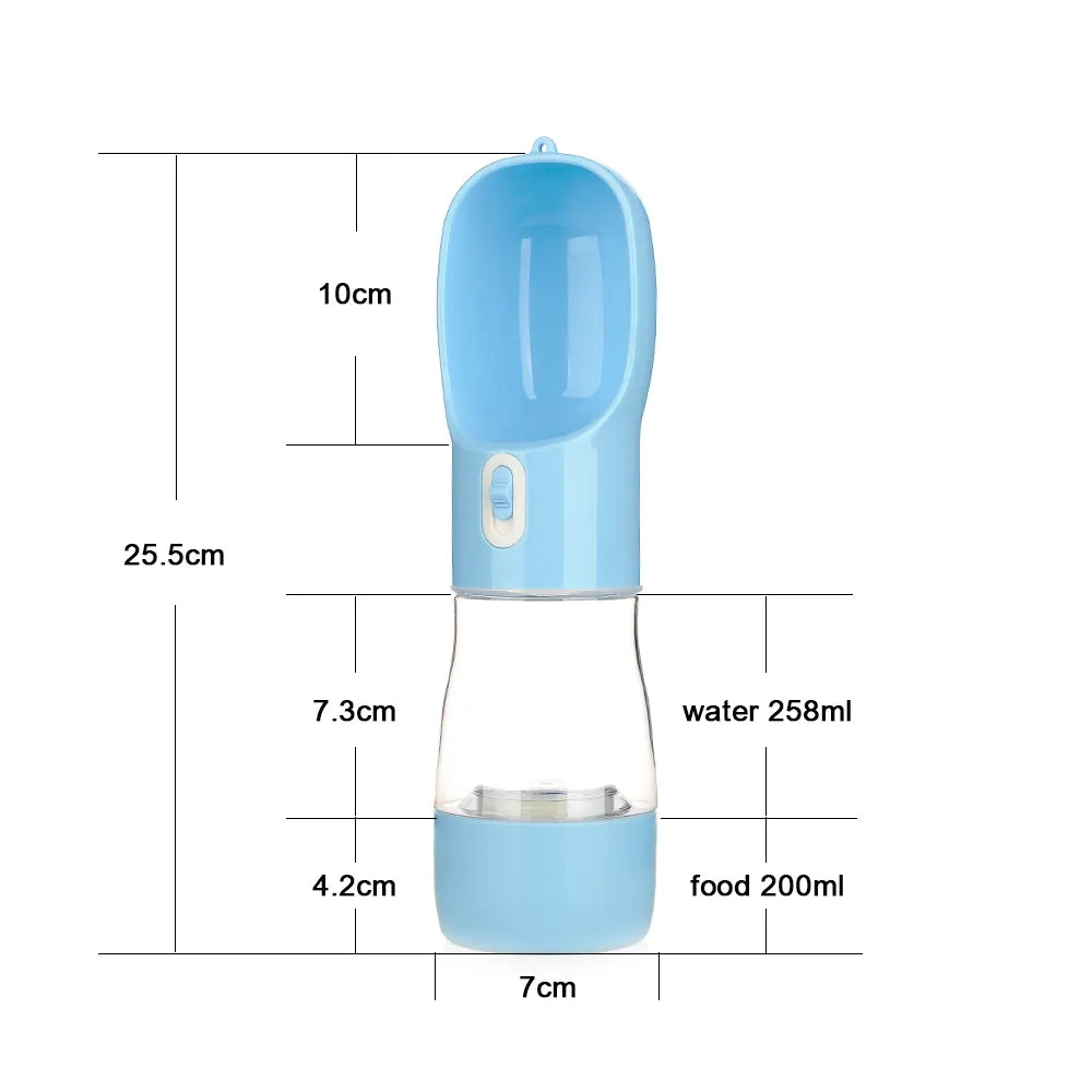 Portable Pet Travel Water Bottle Multifunction for Food and Drinking