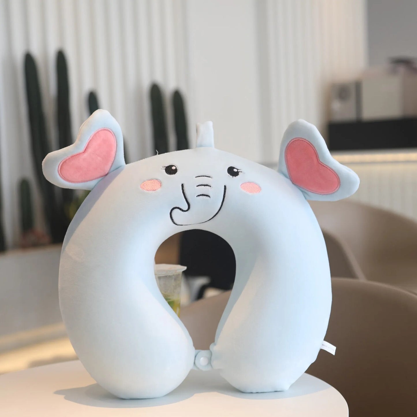 Animal Memory Cotton U-shaped Travel Pillow