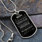 To My Son Dog Tag Necklace | Dog Tag Necklace 🎁💎